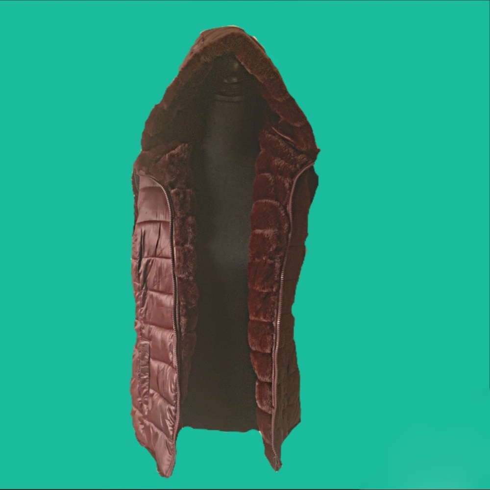 Reversible Hooded puffy vest